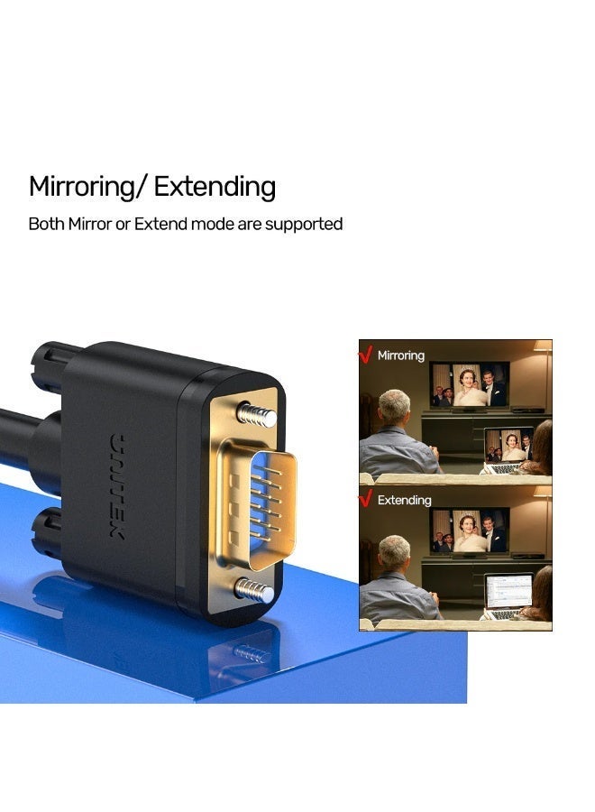 يوني تيك VGA 15-Pin Monitor Cable – 1080P Full HD, Gold-Plated, EMI Shielded - Image 4